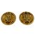 Orecchini a clip rotondi placcati oro Chanel CC Gold D'oro - vista 2