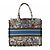 Autre Marque Book Tote Medium Canvas Bestickte Handtasche Weiß - Ansicht 4