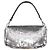 Fendi Baguette-Tasche mit Pailletten in Silber & Schwarz - Ansicht 3