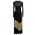 Ulla Johnson Strick-Maxikleid Schwarz & Gold Größe US S