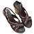 Vintage Brown Louis Vuitton Spellout Espadrilles Keilabsätze Größe 37 Braun - Ansicht 2