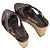 Vintage Brown Louis Vuitton Spellout Espadrilles Keilabsätze Größe 37 Braun - Ansicht 3