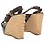 Vintage Brown Louis Vuitton Spellout Espadrilles Keilabsätze Größe 37 Braun - Ansicht 4
