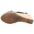 Vintage Brown Louis Vuitton Spellout Espadrilles Keilabsätze Größe 37 Braun - Ansicht 5
