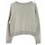 Céline Strickpullover aus Baumwolle Grau Puffärmel Mehrfarben - Ansicht 2
