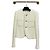 Céline Jacke aus Wolle mit Monogramm Ecru