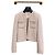 Céline Jacke aus Wolle Rosa mit Monogramm Print