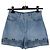 Shorts Chanel em denim com detalhe cut-out Multicor