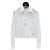 Top Chanel de Rayas de Algodón Blanco Talla 38