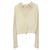 Autre Marque Pull Dior en lin blanc avec bordure à volants Multicolore - vue 2