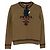Pull Prada en laine kaki Multicolore