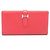 Hermès Hermes Bearn Soufflé Bi-fold Long Wallet Red