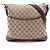 Bolso de hombro Gucci GG Canvas Castaño Beige