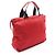 Prada Triangle Logo 2-Way Tote Bag Black Red - view 2