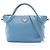 Prada PRADA Triangle Plate 2-Way Handbag Blue