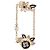 Anillo Louis Vuitton LV Windsor Fleur Negro Dorado