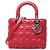 Borsa Satchel Lady Medium Cannage Christian Dior Rosso