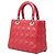 Borsa Satchel Lady Medium Cannage Christian Dior Rosso - vista 2