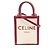 Céline Sac à main 2-Way Celine Mini Vertical Cabas Écru Bordeaux