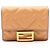 Cartera tri-fold Fendi Baguette FF Logo Beige