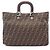 Fendi Zucca Tote Bag braun Leder und Canvas