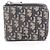 Cartera bi-fold Christian Dior Dior Oblique Beige Azul marino