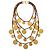 Kenneth Jay Lane Collana a monete multi-filo con perline color oro D'oro