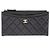 Borsa/Pouch Chanel Matelassé in pelle d'agnello nera Nero