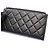 Borsa/Pouch Chanel Matelassé in pelle d'agnello nera Nero - vista 10