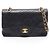 Borsa a tracolla Chanel Matelassé Double Flap Nero