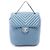 Zaino/Borsa Chanel Chevron V-stitch Blu