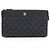 Timeless Bolsa de mão clutch Chanel Matelassé Second Bag Preto