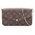 Borsa a tracolla Louis Vuitton Pochette Felicie Monogram Fuchsia Marrone Fuschia Monogramma