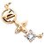 Colar Petit Louis Vuitton com strass Dourado