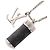 Louis Vuitton Collier Charms Monogram Eclipse Necklace Preto Prata - vista 2