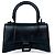 Balenciaga Hourglass Top Handle Leather with Crystals XS Nero