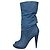 Alexander McQueen Blue Leather Wedge Open Toe Boots Sz.39,5 Gebraucht