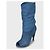 Alexander McQueen Blue Leather Wedge Open Toe Boots Sz.39,5 Gebraucht - Ansicht 3