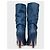 Alexander McQueen Blue Leather Wedge Open Toe Boots Sz.39,5 Gebraucht - Ansicht 4