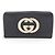 Cartera larga de cuero negro/ivory Gucci Crudo