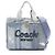 Bolsa Coach Cargo Tote 26 em denim Azul