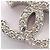 Chanel C25S Coco Mark Heart Ohrringe Silber - Ansicht 8
