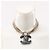 Chanel D22C Coco Mark Padlock Motif Double Choker Negro Blanco Dorado - vista 5