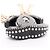 Chanel D22C Coco Mark Padlock Motif Double Choker Negro Blanco Dorado - vista 6