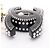 Chanel D22C Coco Mark Padlock Motif Double Choker Negro Blanco Dorado - vista 7