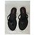 Chanclas de goma negra con logo de placa de Prada Negro - vista 2