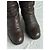 Bota de couro marrom Prada até o joelho com detalhe de fivela - vista 7