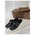 Infradito in tessuto nero Gucci con logo GG intrecciato - vista 2