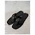 Infradito in tessuto nero Gucci con logo GG intrecciato - vista 3