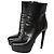 Prada Biker-Stiefeletten mit Plateau aus schwarzem Leder
